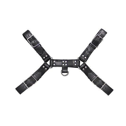 Love In Leather Mens PU Leather Bulldog Brace - Cuffs And Restraints