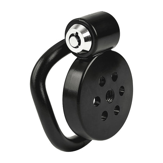 Love In Leather Flat Male Chastity Device Black - Male Chastity