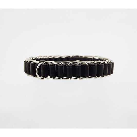 Love In Leather Chain Link Bondage Collar and Lead - Collars and Leads