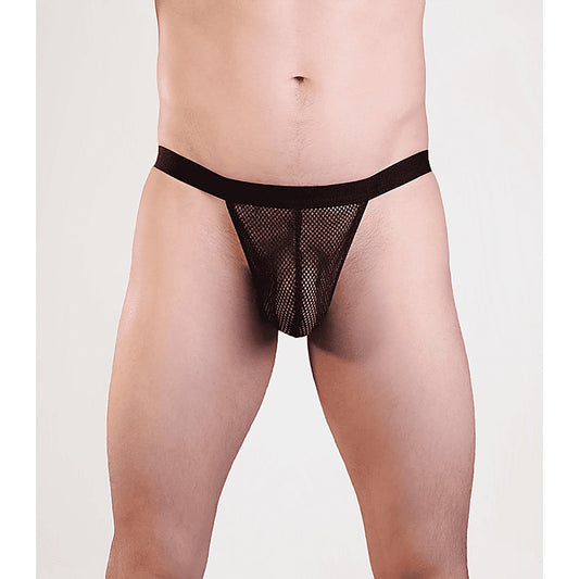 Love In Leather Mens Mesh G-String Briefs - Jocks and G-Strings