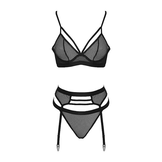 Muse Lingerie Fetish Play Sexy Bra and Panty Set Black - Her Fetish