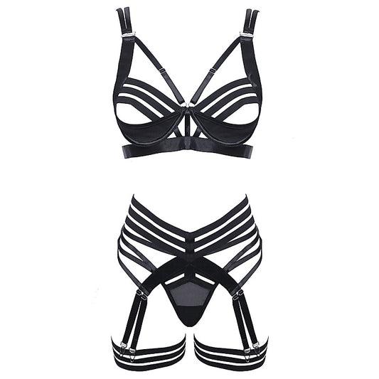 Muse Fetish Play Sexy Womens Lingerie Set Black - Her Fetish