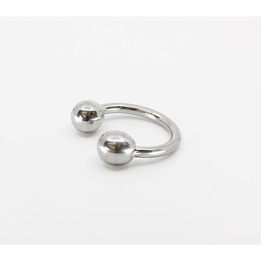 Love In Leather Stainless Steel Mens Glans Ring - Steel Cock Rings