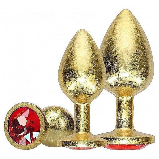 OUCH! Milan Collection Metallic Butt Plugs with Gem Bases - Butt Plugs