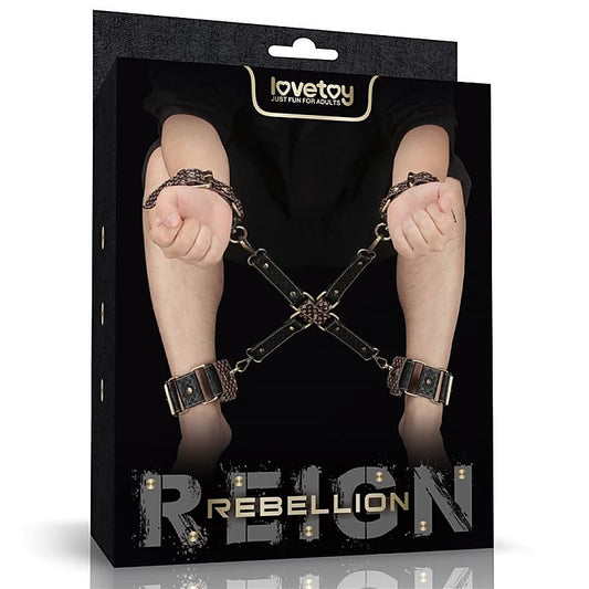 Lovetoy Rebellion Reign Fetish Play Hogtie Set - Cuffs And Restraints
