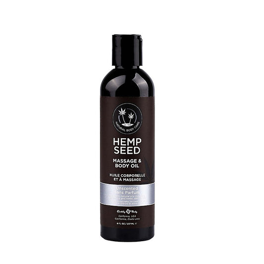 Earthly Body Scented Hemp Seed Massage and Body Oil 237 ml - Massage Oils and Lubricants