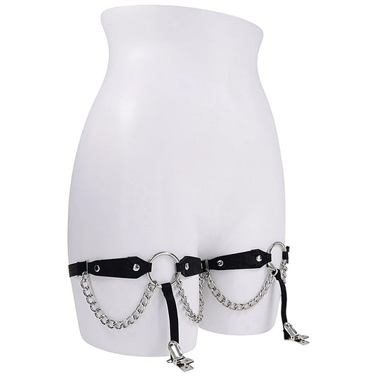 Sportsheets Sex and Mischief Chain Lace Garters - Her Fetish