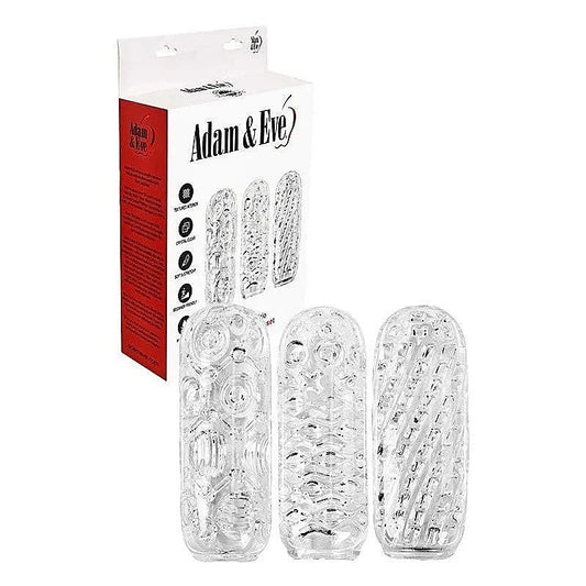 Adam & Eve ADAM'S CRYSTAL TRIO 3 Pack Strokers - Masturbators and Strokers