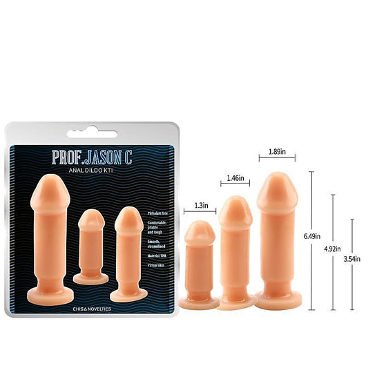 Chisa Realistic Cock Shape 3 Piece Anal Training Kit - Butt Plugs