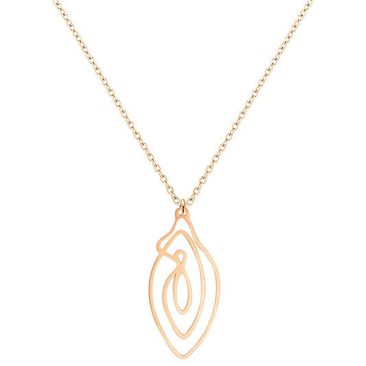 Biird Vulvii Gold Plated Stainless Steel Necklace - Party Gifts and Novelties