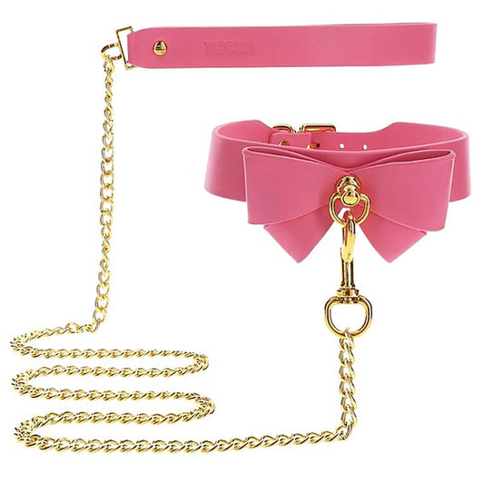Scala Taboom PU Leather Fetish Collar and Leash - Collars and Leads