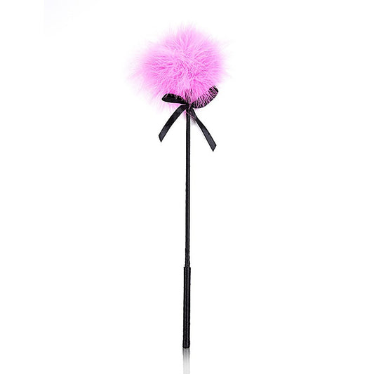BDStyle Pink Fancy Feather Tickler With Ribbon - Ticklers