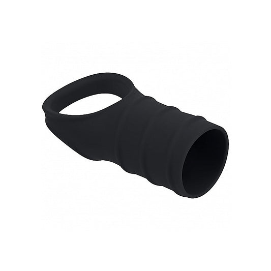 Shots LEVELZ Silicone Cock Ring and Ribbed Sleeve - Stretchy Cock Rings