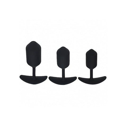 Shots LEVELZ 3 Pack Silicone Weighted Anal Plug Training Set - Butt Plugs
