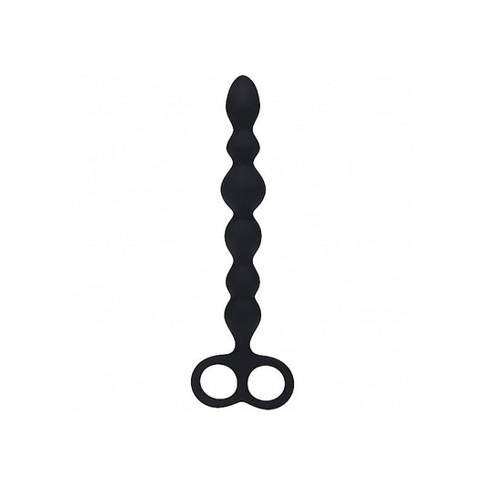 Shots LEVELZ Beaded Silicone Anal Probe with Double Loop - Anal Beads and Balls