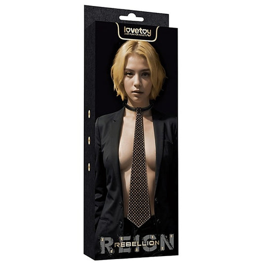 Lovetoy Bondage Tie Collar With Adjustable Strap - Collars and Leads