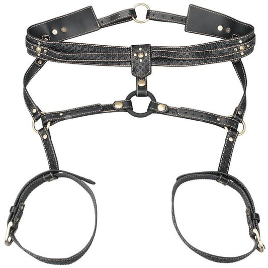 Lovetoy Faux Leather Full Body Bondage Harness - Cuffs And Restraints