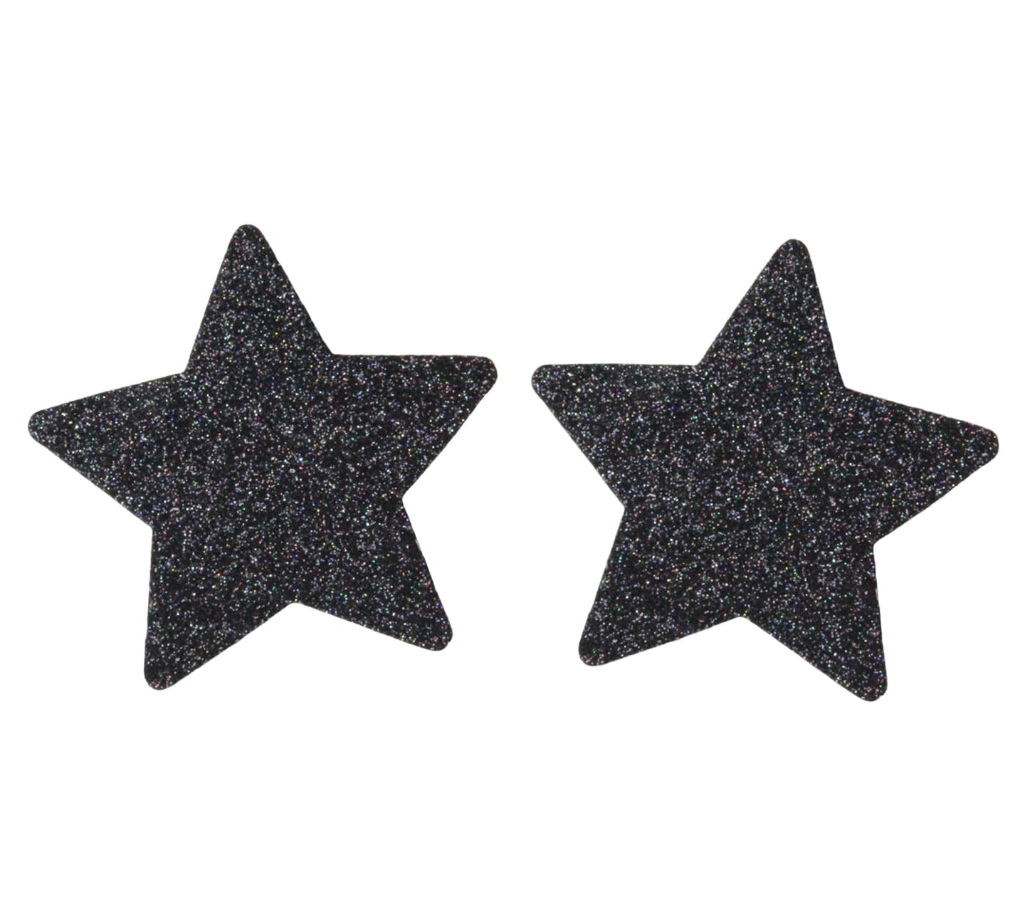 Love In Leather Glitter Star Womens Nipple Covers Black Breast and Nipple Toys