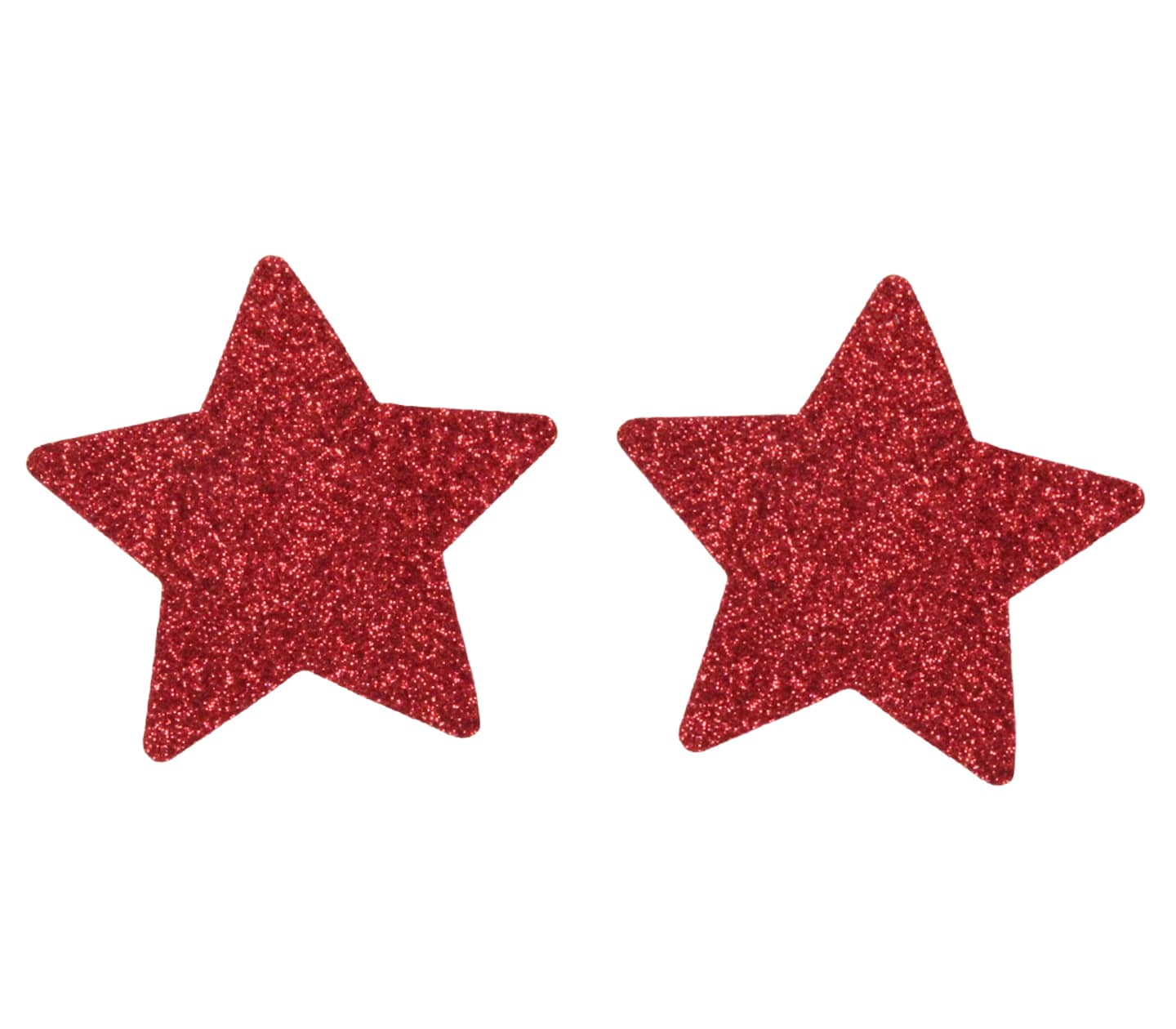 Love In Leather Glitter Star Womens Nipple Covers Red Breast and Nipple Toys
