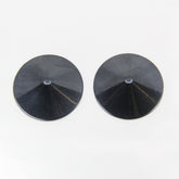 Love In Leather Round Metal Nipple Pasties Black Breast and Nipple Toys