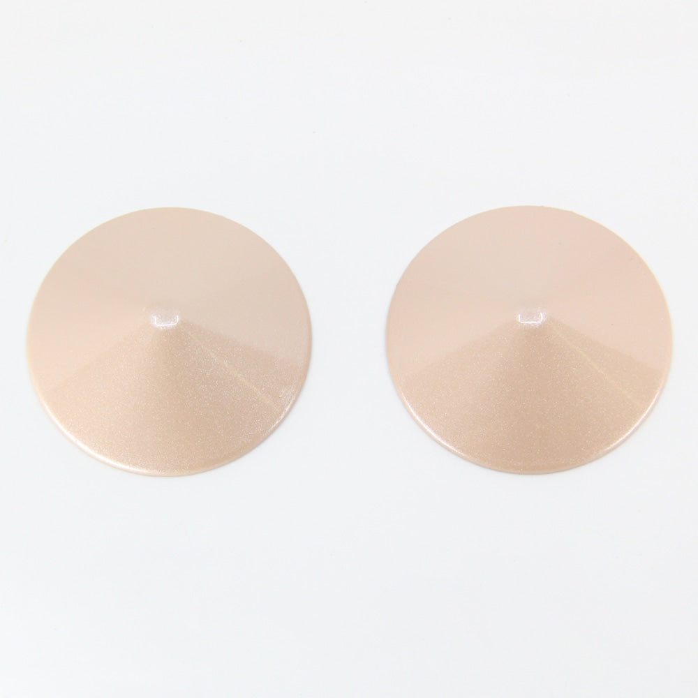 Love In Leather Round Metal Nipple Pasties Nude Breast and Nipple Toys