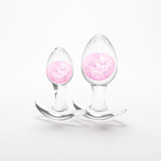 NS Novelties Glams Cosmic Butt Plugs Set of 2 Sizes Pink Butt Plugs