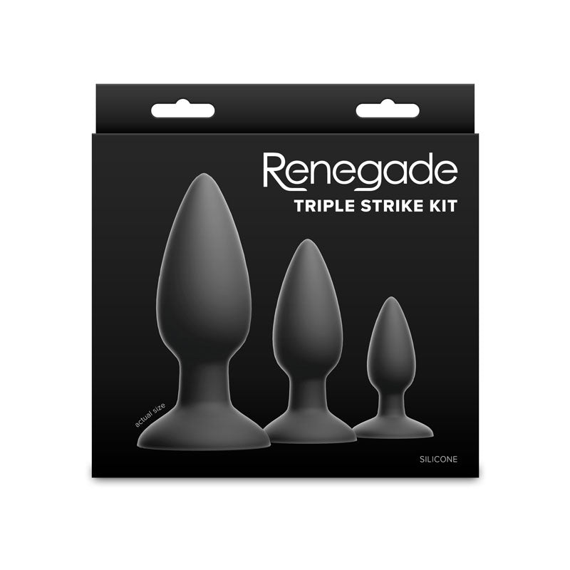 NS Novelties Renegade Triple Strike 3 Sizes Butt Plugs Set Butt Plugs