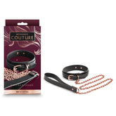 NS Novelties Bondage Couture Collar & Leash Black Collars and Leads