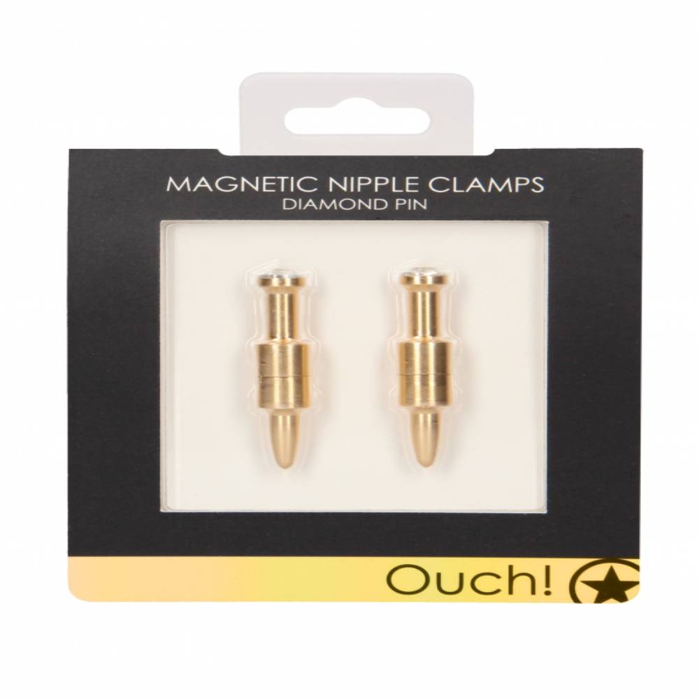 Shots Toys Magnetic Diamond Pin Nipple Clamps Nipple and Clit Clamps