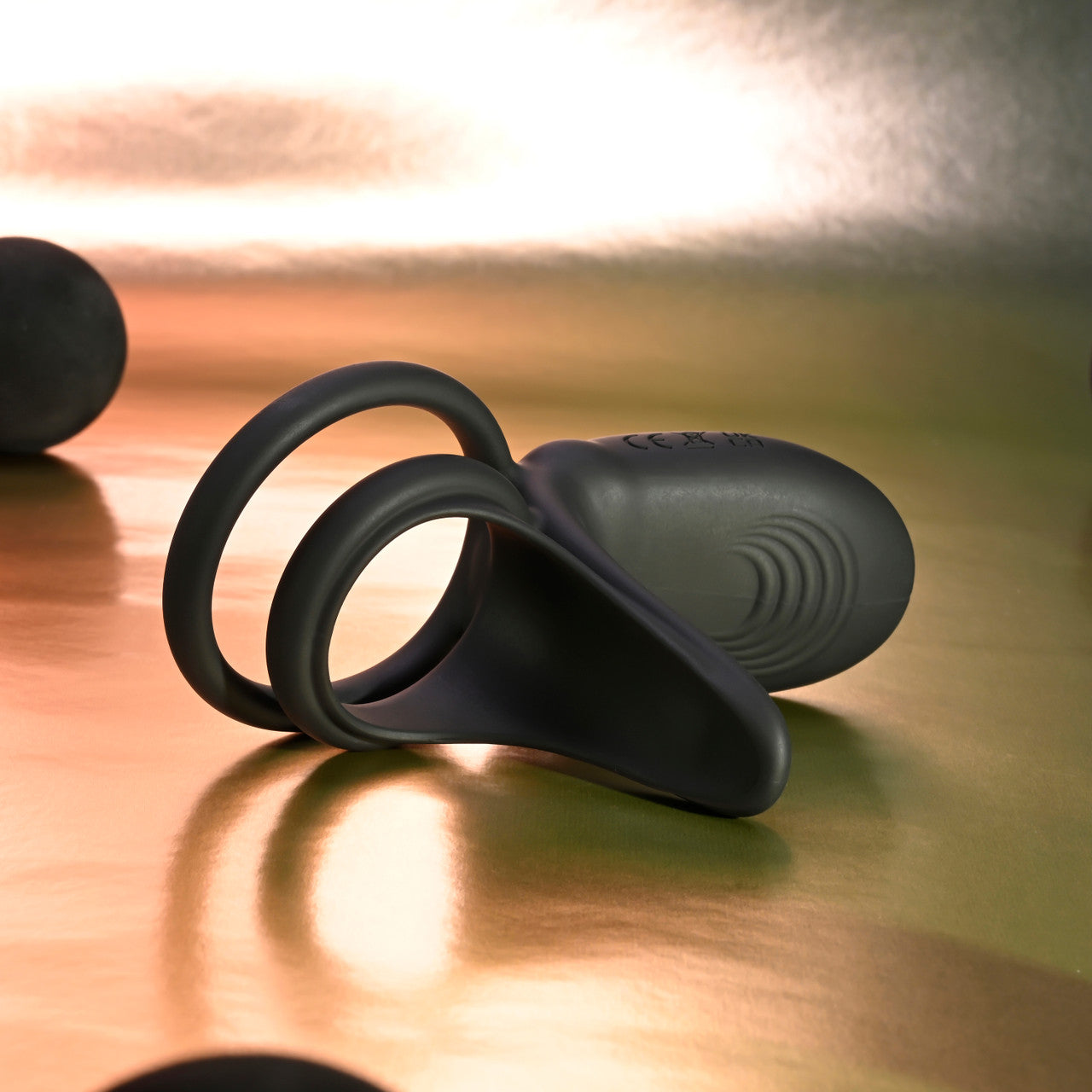 Playboy Pleasure JUST RIGHT Vibrating Cock Ring Black Vibrating Cock Rings