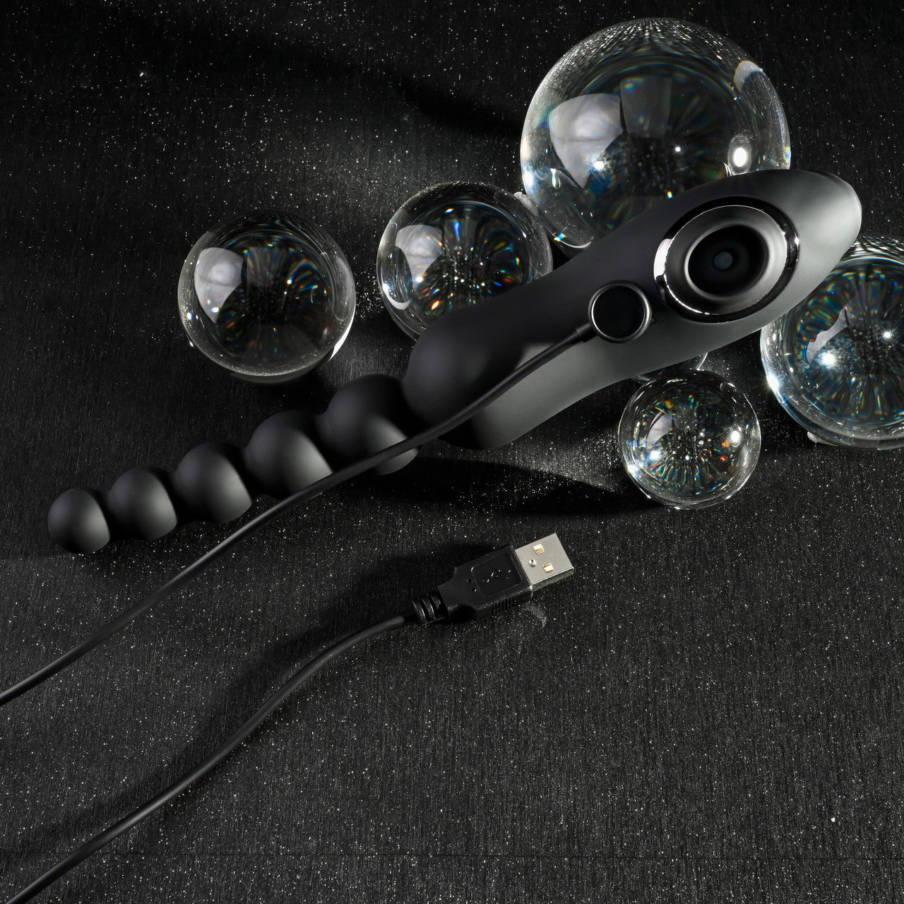 Playboy Pleasure LET IT BEAD Dual Ended Suction Vibrator Anal Beads and Balls