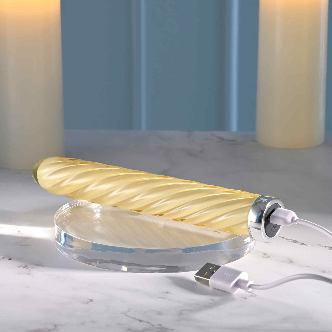 Playboy Pleasure TWIST OF FATE Glass Bullet Vibrator Bullet Vibrators