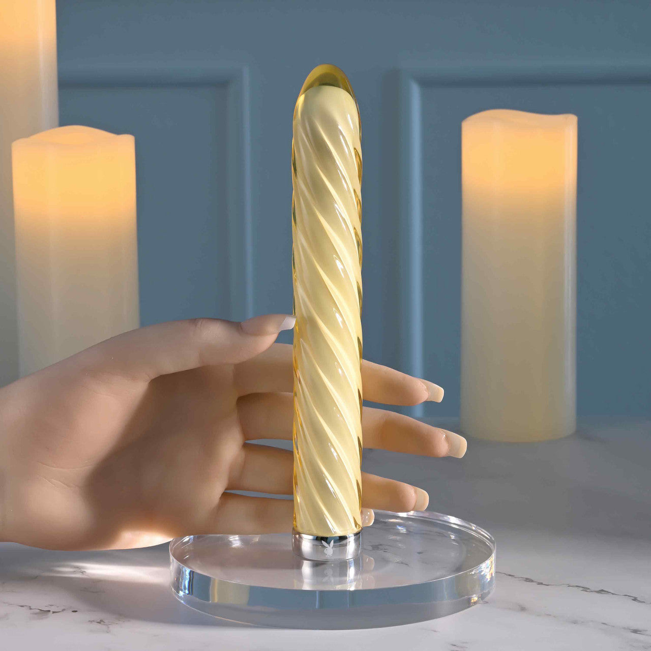 Playboy Pleasure TWIST OF FATE Glass Bullet Vibrator Bullet Vibrators