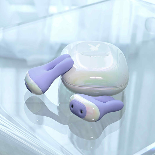 Playboy Pleasure IN A PINCH Vibrating Nipple Clamps Purple Nipple and Clit Clamps