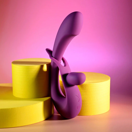 Playboy Pleasure CHA CHA SLIDE Rabbit Vibrator Purple - Rabbit Vibrators