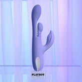Playboy Pleasure NUBBIN RUBBIN Thrusting Rabbit Vibrator Purple Rabbit Vibrators