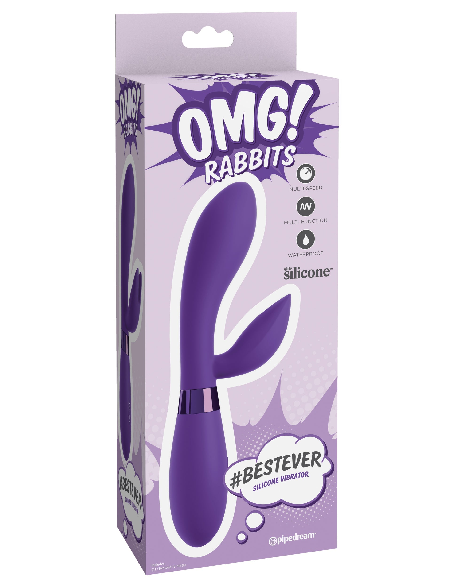 Pipedream OMG Rabbits #Bestever Silicone Dual Motors Vibe Rabbit Vibrators