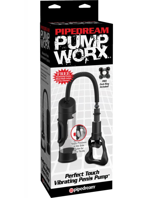 Pump Worx Perfect Touch Vibrating Penis Pump Pumps, Extenders and Sleeves