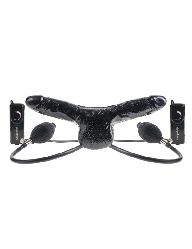 Fetish Fantasy Inflatable Vibrating Double Delight Strap-On Strap On Sextoys