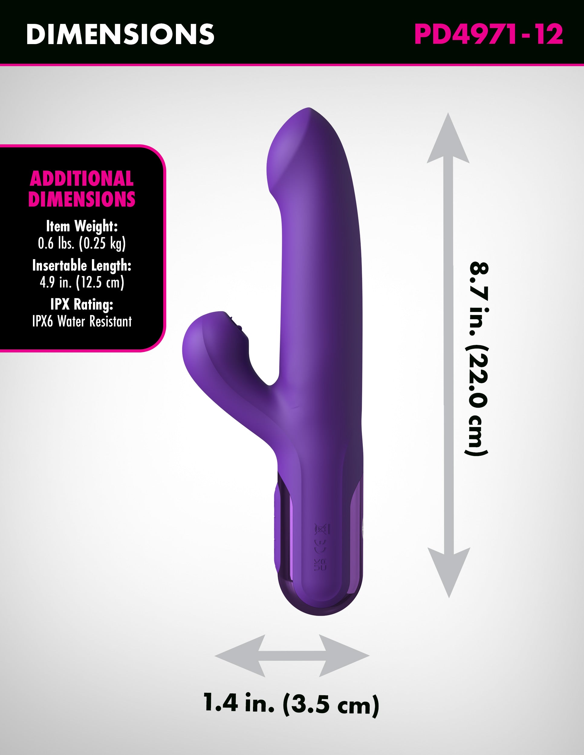 Fantasy For Her Super SoniX Thruster Rabbit Vibrator Purple Rabbit Vibrators