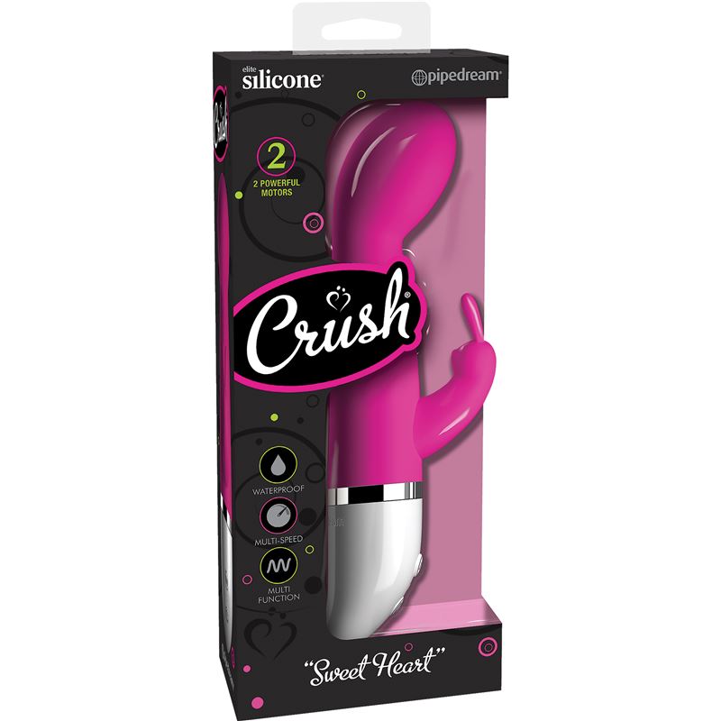 Pipedream Crush Sweet Heart Multi Functions Rabbit Vibrator Rabbit Vibrators