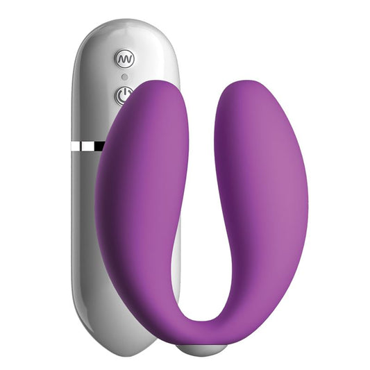 Pipedream Crush Snuggles Remote Control Couples Vibrator - Clit Ticklers and Pulsators