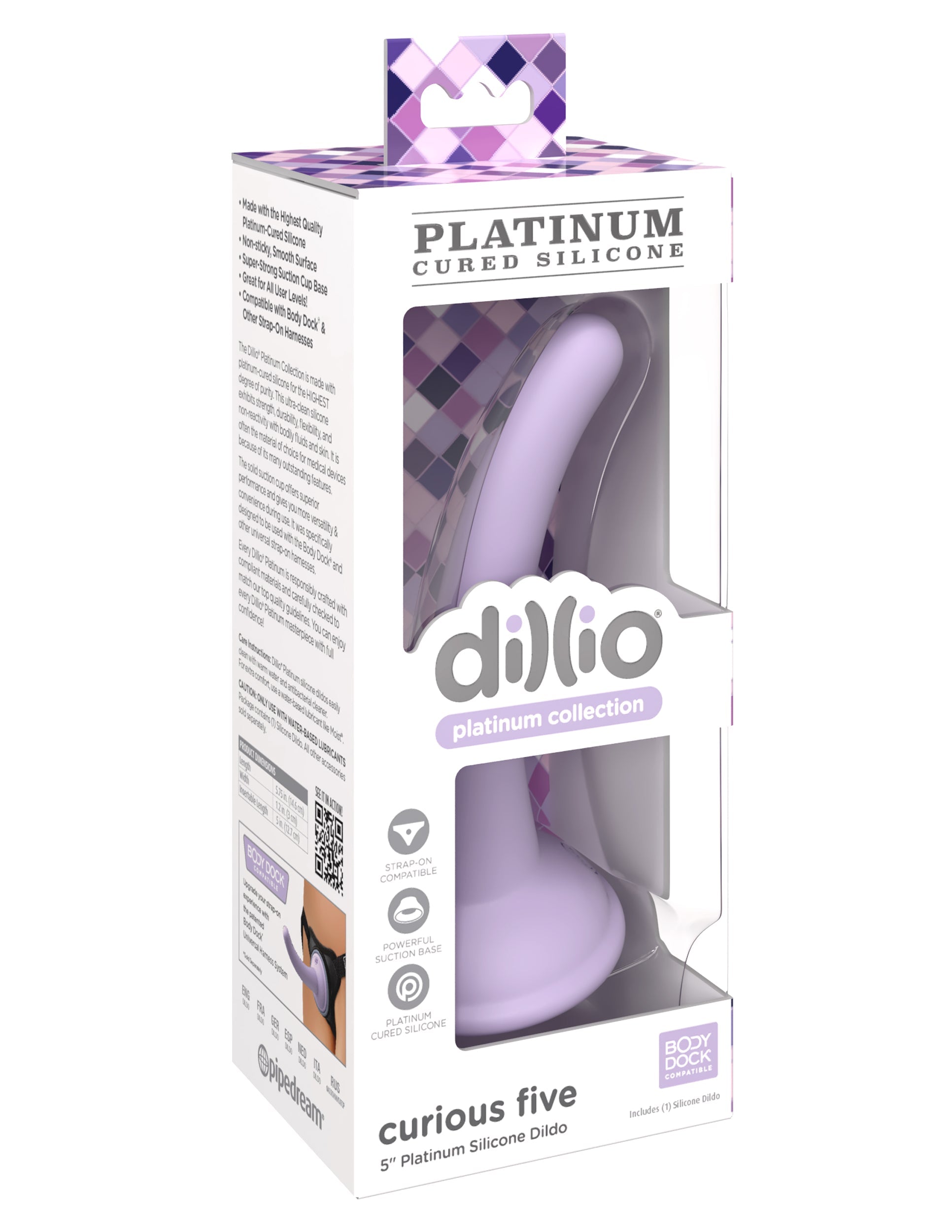 Pipedream Dillio Platinum Curious Five Silicone Dildo Realistic Dildos