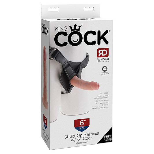 King Cock Strap-On Harness with Realistic Cock Flesh