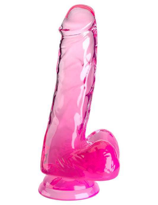 King Cock Clear 6 Inch Lifelike Realistic Dildo with Balls - Realistic Dildos