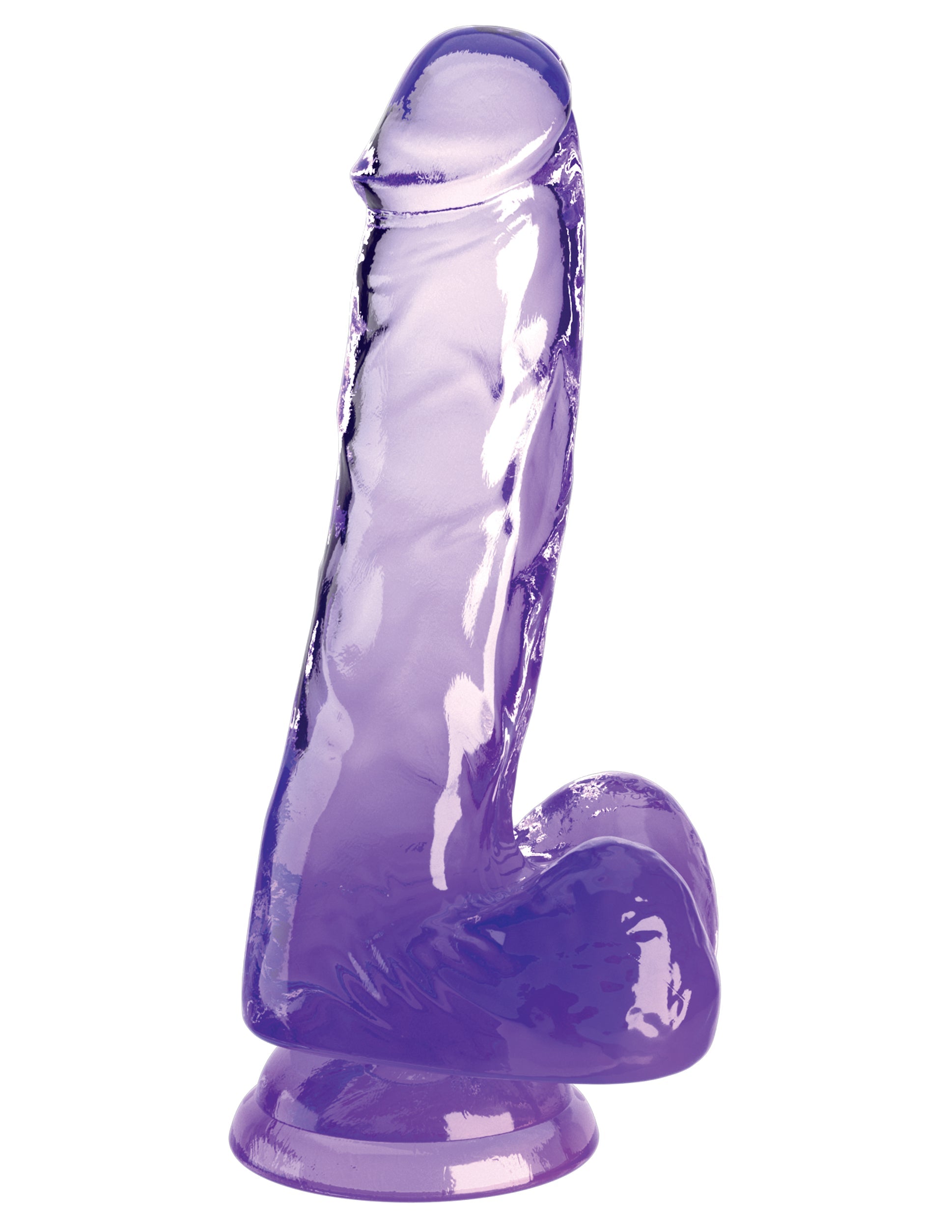 King Cock Clear 6 Inch Lifelike Realistic Dildo with Balls Realistic Dildos