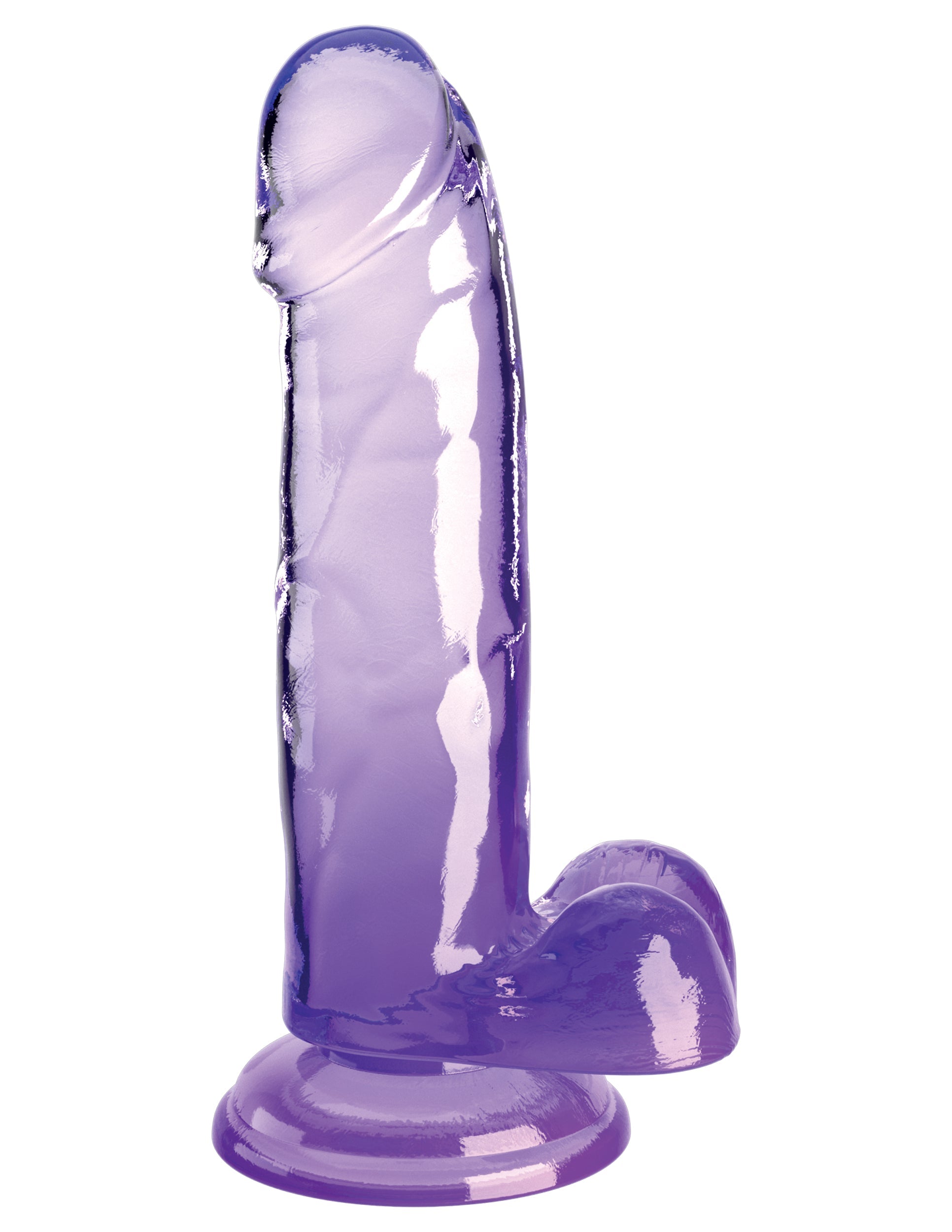 King Cock Clear 7 inch Realistic Cock with Balls Realistic Dildos