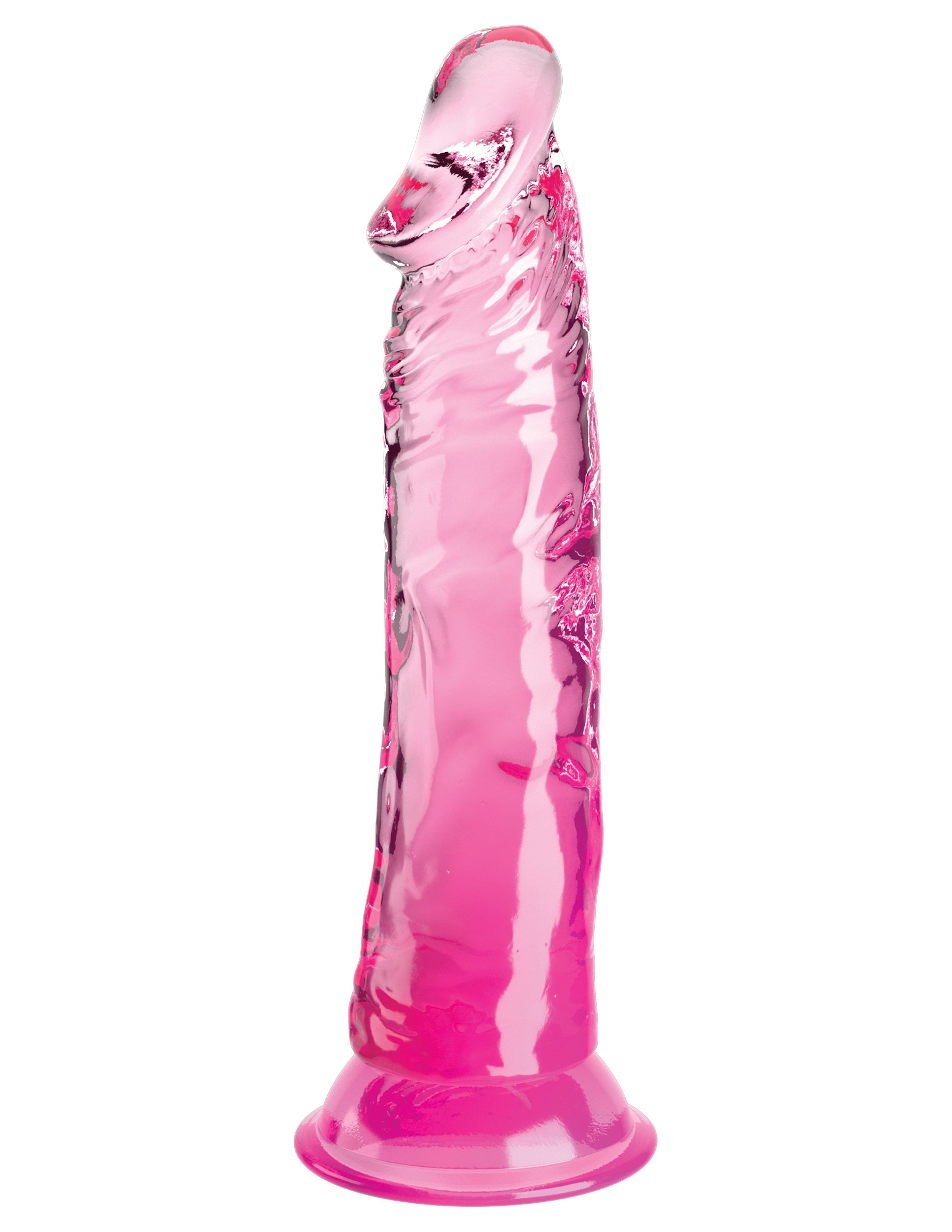 King Cock Clear 8 Inch Realistic Pleasure Dildo Realistic Dildos