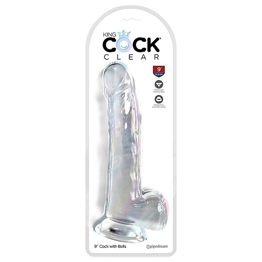 King Cock Clear Cock with Balls - Clear
