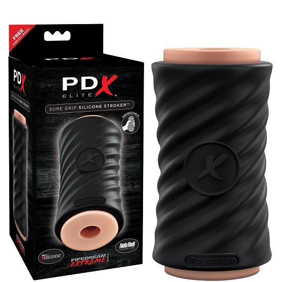 PDX Elite Sure Grip Realistic Silicone Male Stroker Realistic Butts And Vaginas